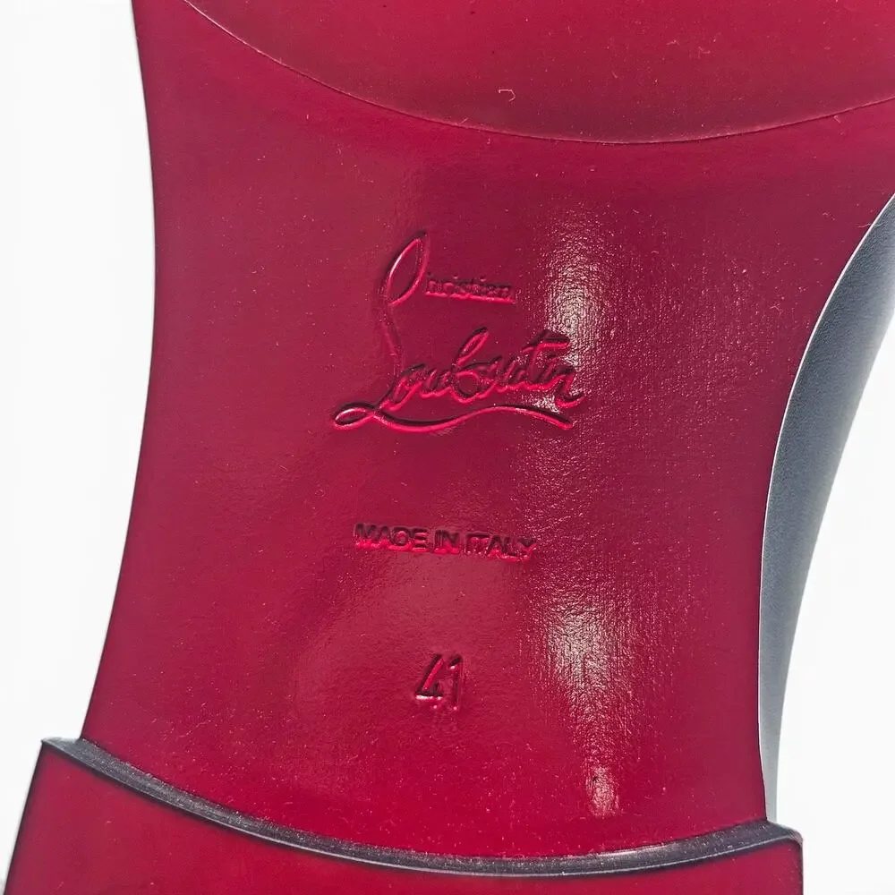Christian Louboutin Greggo Leather Oxford Shoes Black EU 41 US 8 - $1050